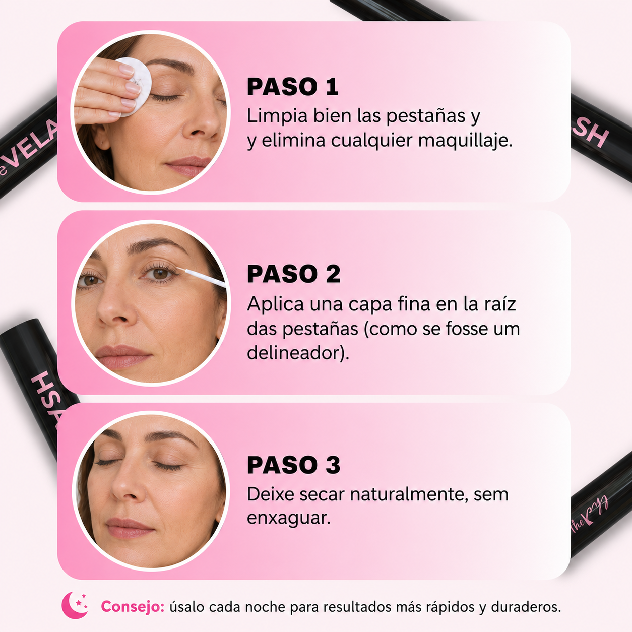 Sérum Anticaída de Pestañas — Fórmula 40+
